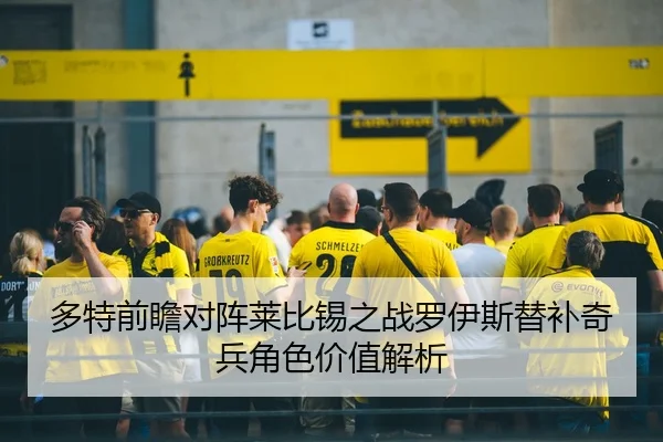 多特前瞻对阵莱比锡之战罗伊斯替补奇兵角色价值解析